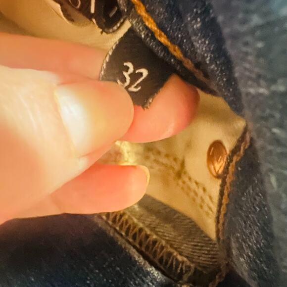 7 For All Mankind Jeans Mens Size 32 Blue Austyn Relaxed Straight Denim Stretch - Picture 10 of 10